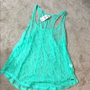 Racer back tank top tourquise